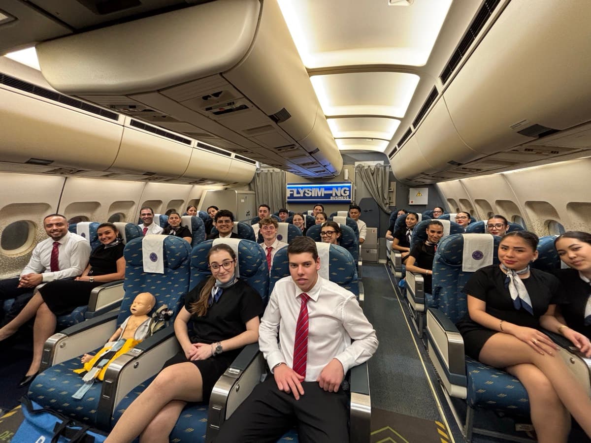 Inside the plane